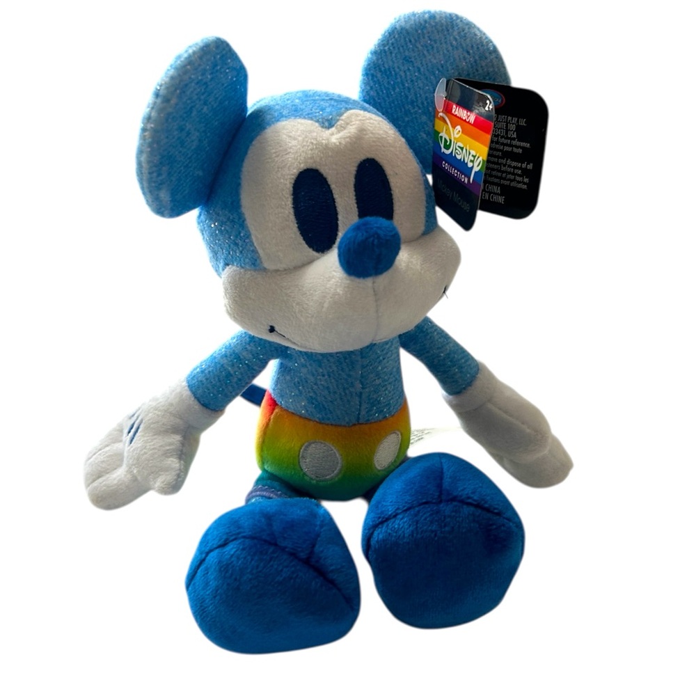 Disney Rainbow Collection Mickey Mouse Plush 9” Limited Edition Gay LGTBQ Pride